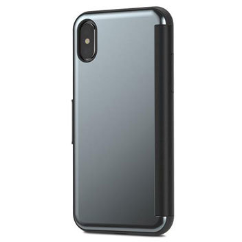 Moshi StealthCover iPhone X Clear View Folio Case - Gunmetal