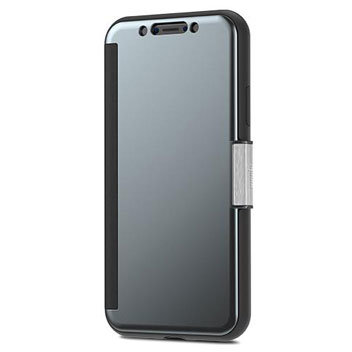 Moshi StealthCover iPhone X Clear View Folio Case - Gunmetal