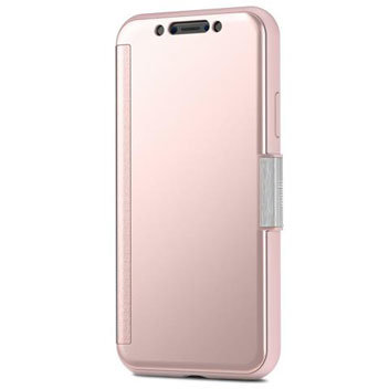 Moshi StealthCover iPhone X Clear View Folio Case - Champagne Pink