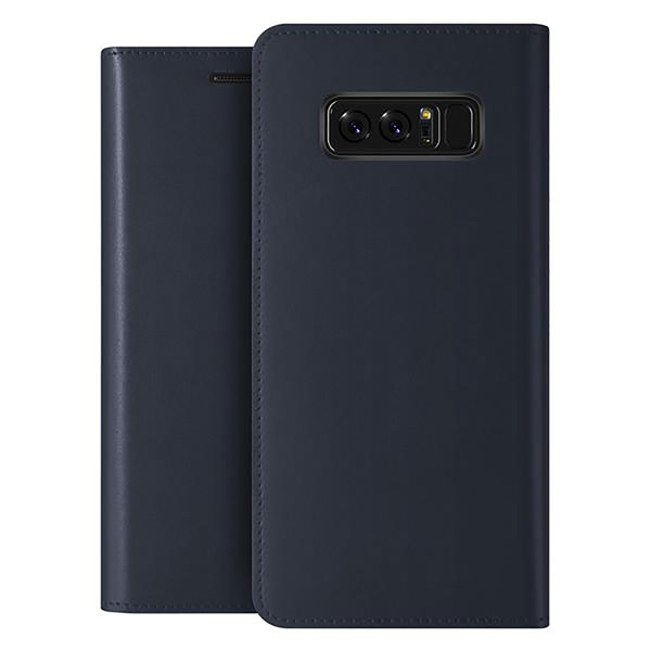 VRS Design Genuine Leather Diary Samsung Galaxy Note 8 Case - Navy
