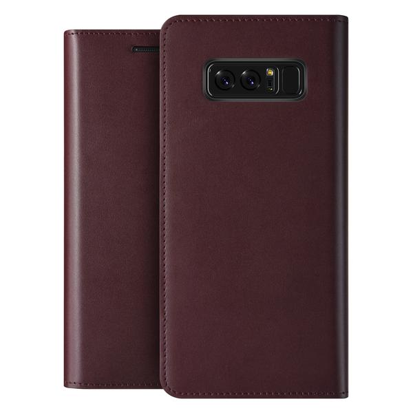 VRS Design Echte Leder Tagebuch Samsung Galaxy Note 8 Hülle  - Wein