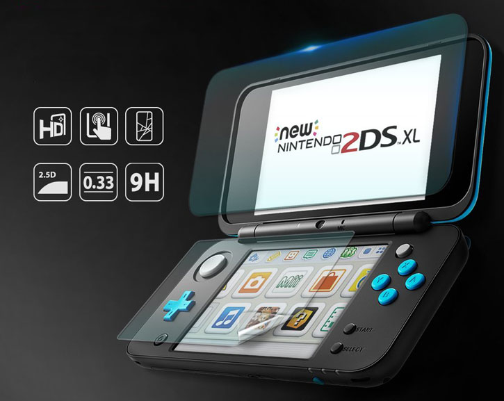 Rearth ID Glass New Nintendo 2DS XL Glass & Film Screen Protectors
