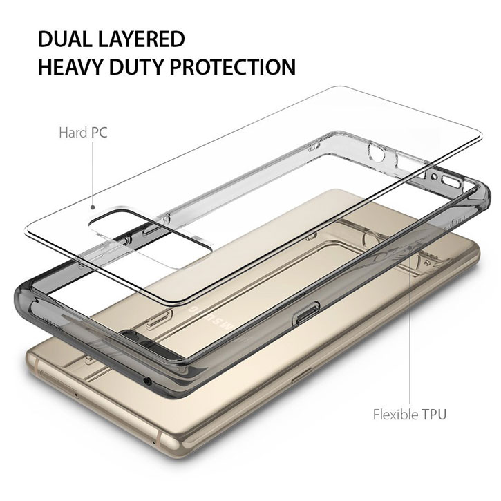 Rearth Ringke Fusion Samsung Galaxy Note 8 Case - Smoke Black