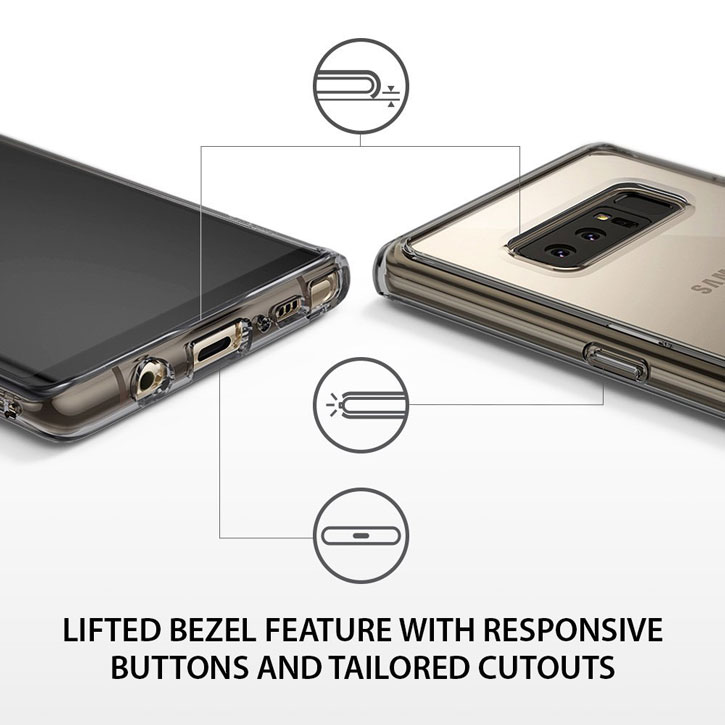 Rearth Ringke Fusion Samsung Galaxy Note 8 Case - Smoke Black