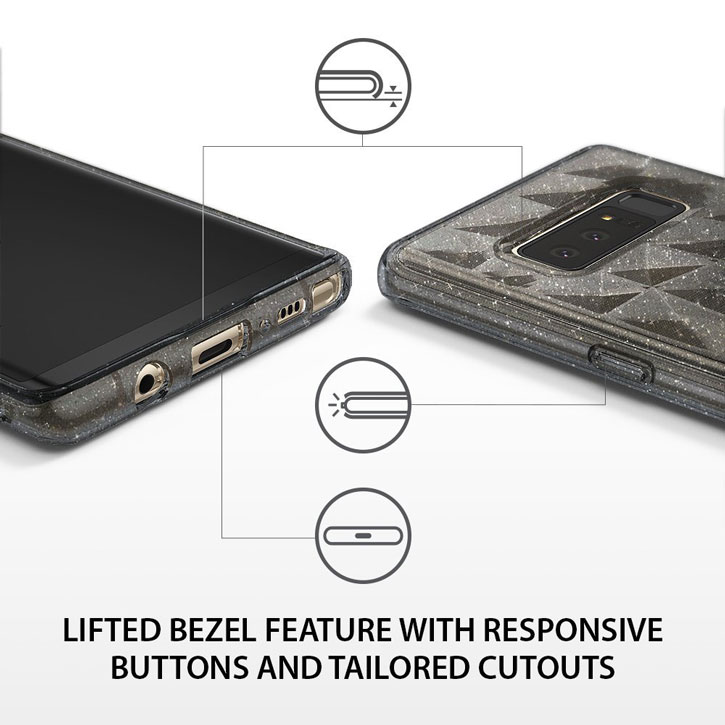Coque Samsung Galaxy Note 8 Rearth Ringke Air Prism – Gris brillant vue sur ports
