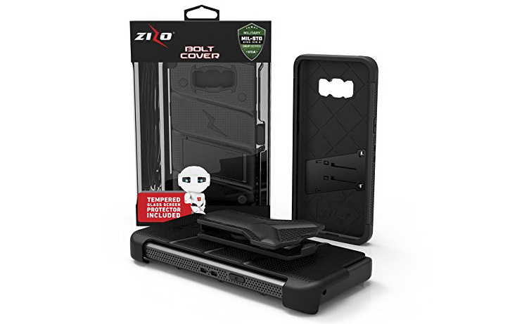 Zizo Bolt Series Samsung Galaxy Note 8 Tough Case Hülle & Gürtelclip - Schwarz