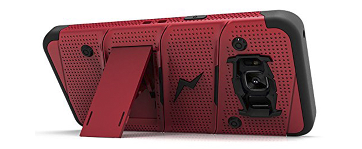 Coque Galaxy Note 8 Zizo Bolt robuste avec clip ceinture – Rouge