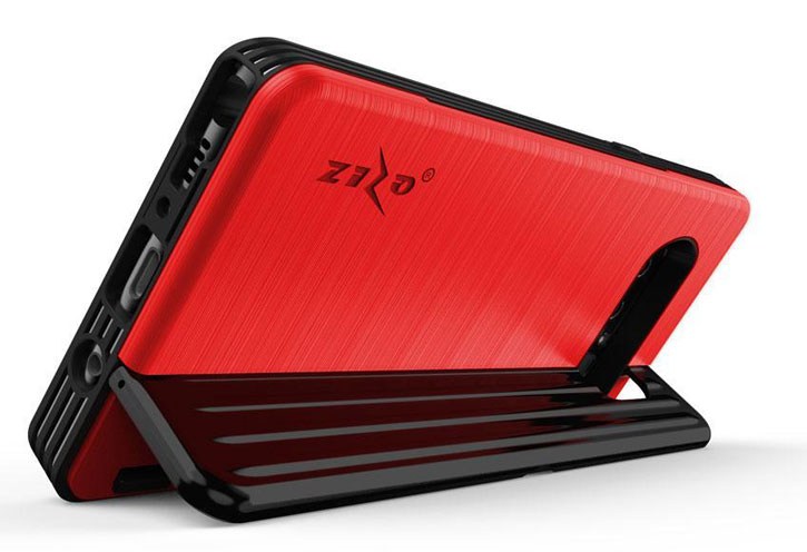 Coque Galaxy Note 8 Zizo Retro Wallet avec support – Rouge / Noire vue sur ports