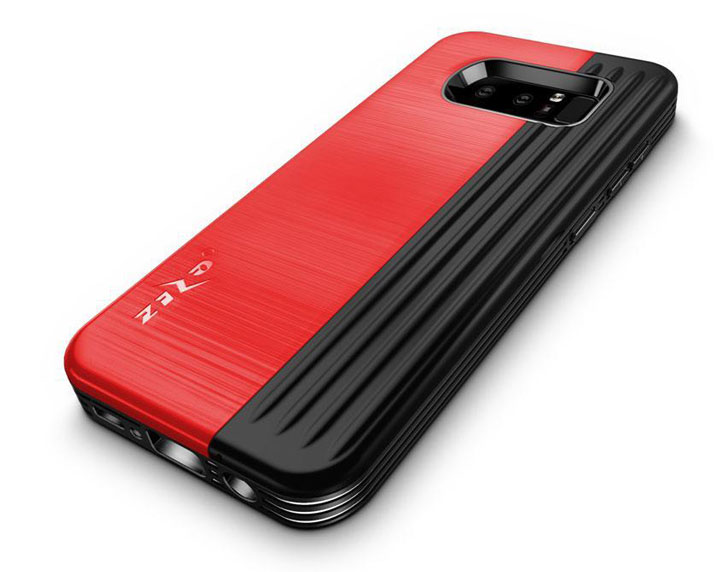 Coque Galaxy Note 8 Zizo Retro Wallet avec support – Rouge / Noire