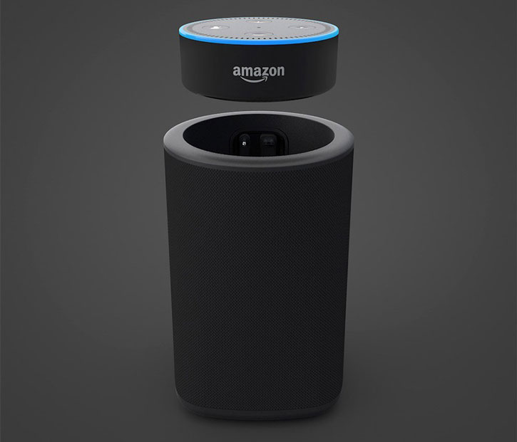 Ninety7 Vaux Amazon Echo Dot Dock & Bluetooth Speaker - Black