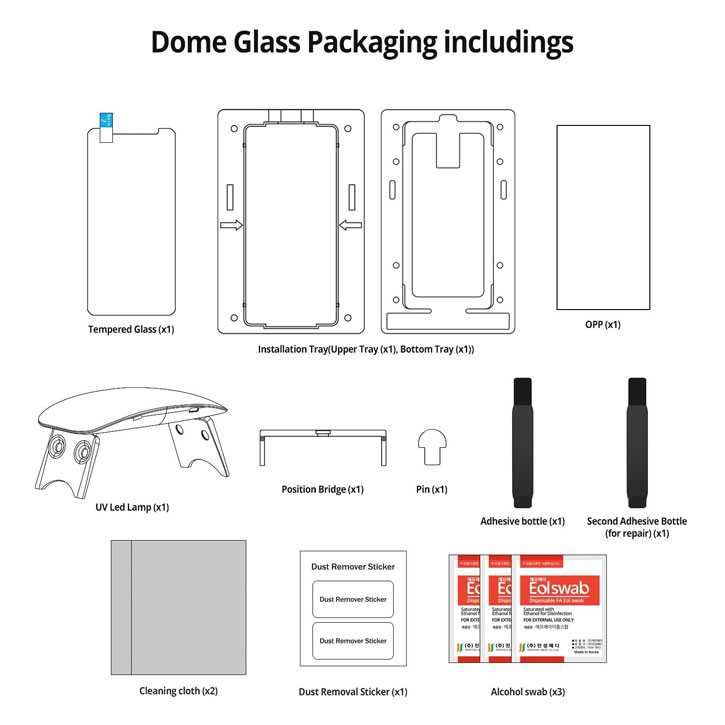 Verre trempé Samsung Galaxy Note 8 Whitestone Dome Glass