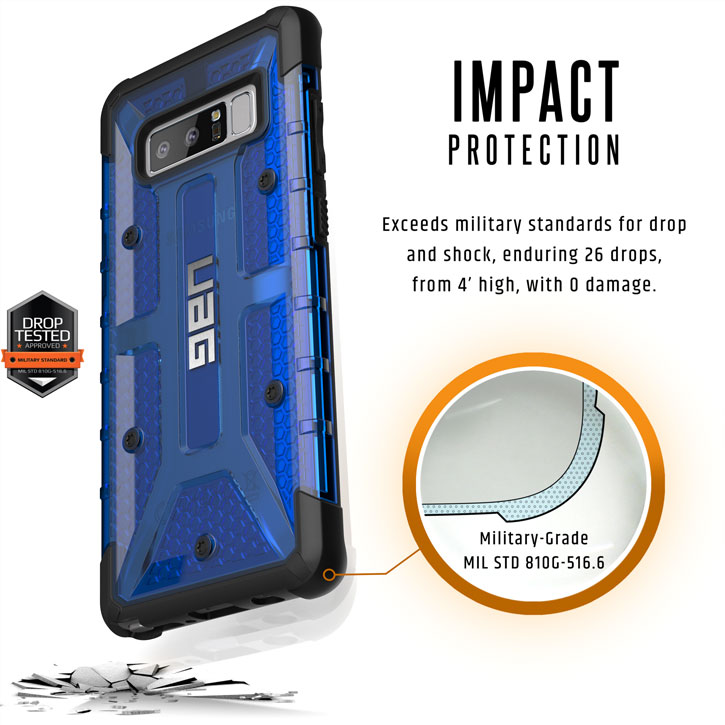 UAG Plasma Samsung Galaxy Note 8 Protective Case - Cobalt / Black