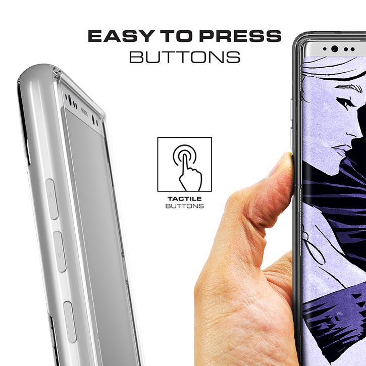 Coque Samsung Galaxy Note 8 Ghostek Cloak 3 – Transparente / Or