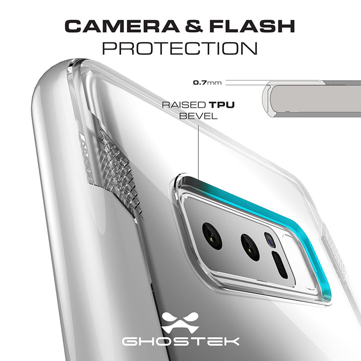 Ghostek Cloak 3 Samsung Galaxy Note 8 Tough Case - Clear / Red