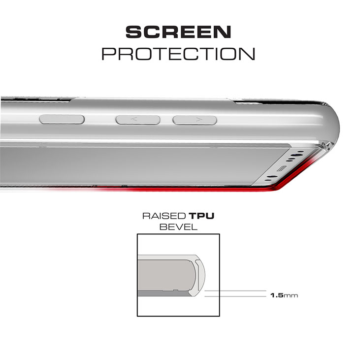 Coque Samsung Galaxy Note 8 Ghostek Cloak 3 – Transparente / Rouge