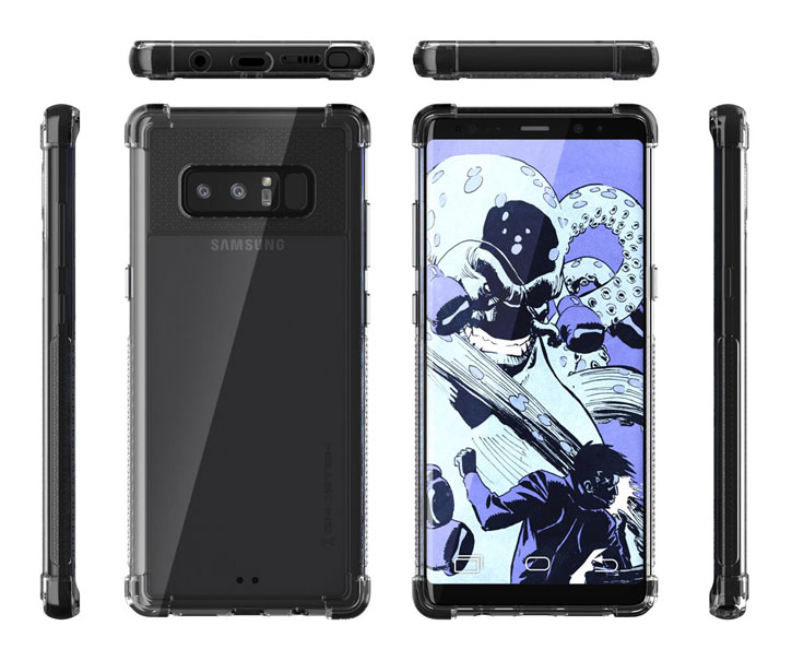 Coque Samsung Galaxy Note 8 Ghostek Covert 2 – Transparent / Noir