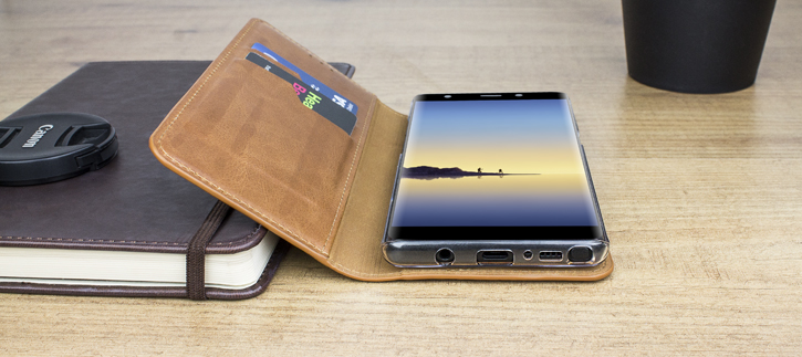 Olixar Genuine Leather iPhone 7 Executive Wallet Case - Brown