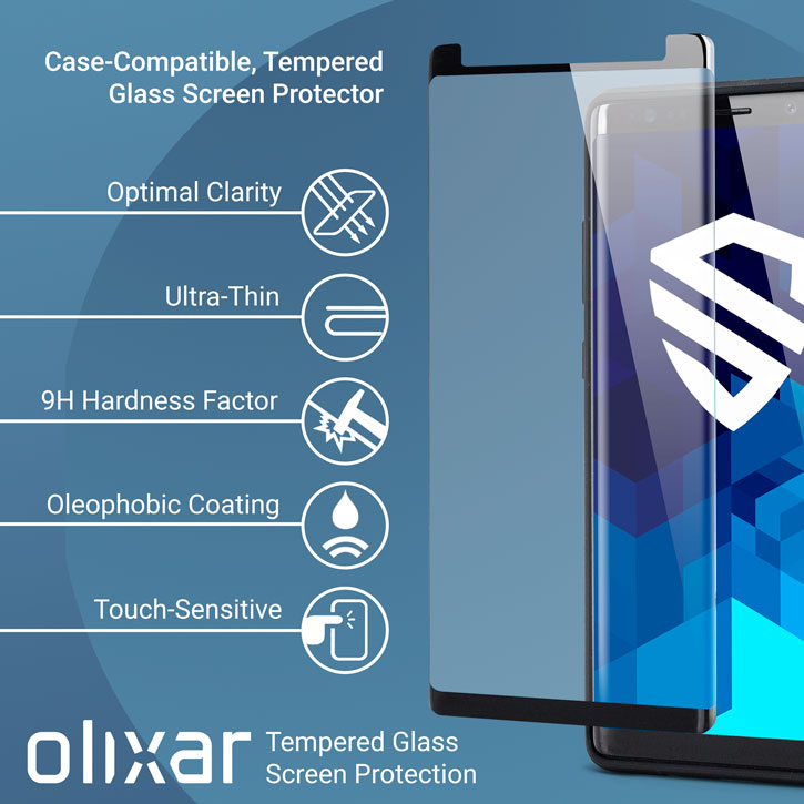 Olixar Sentinel Samsung Galaxy Note 8 Case and Glass Screen Protector