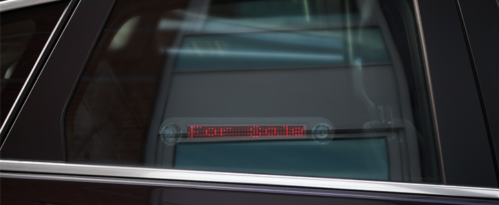 Pantalla LED para mostrar mensajes programados en el coche