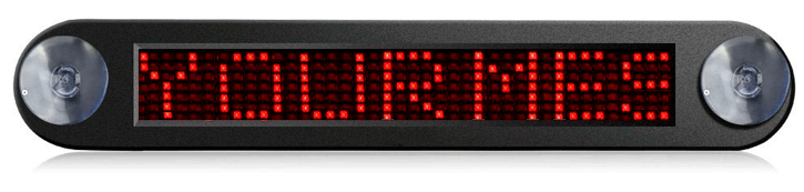 Pantalla LED para mostrar mensajes programados en el coche