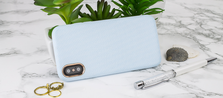 LoveCases Pretty in Pastel iPhone X Denim Design Case - Blue
