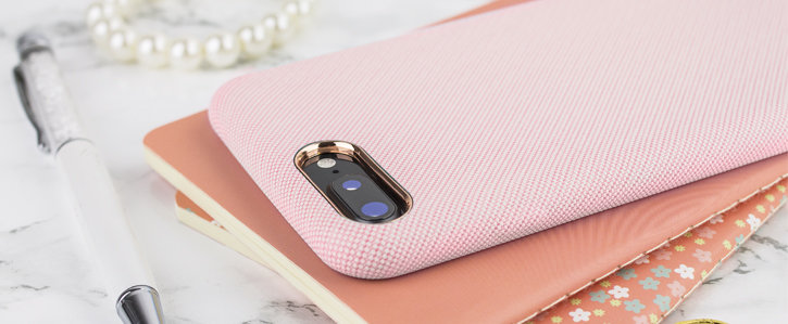 LoveCases Pretty in Pastel iPhone 8 Plus Denim Design Case - Pink