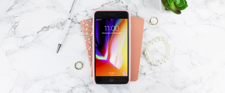 LoveCases Pretty in Pastel iPhone 8 Plus Denim Design Case - Pink