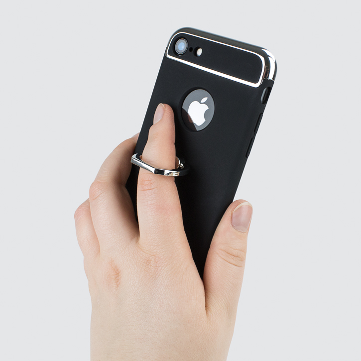 Coque iPhone 8 / 7 Olixar X-Ring – Noire vue sur appareil photo