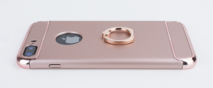 Coque iPhone 8 Plus / 7 Plus Olixar X-Ring – Or Rose vue sur touches