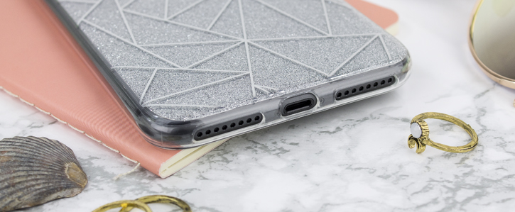 LoveCases Shine bright like a diamond iPhone 8 Plus Hülle - Silber