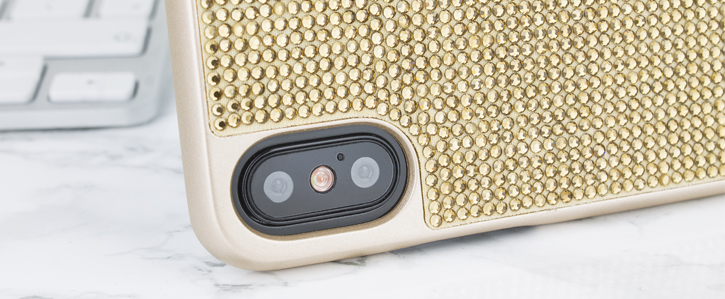 Coque iPhone X LoveCases Luxury Cristal – Or