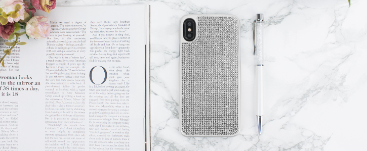 LoveCases Luxury Crystal iPhone X Case - Silver