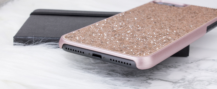 LoveCases Luxuriöse Kristall iPhone 8 Plus / 7 Plus Hülle - Rose Gold