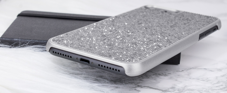 LoveCases Luxury Crystal iPhone 8 Plus / 7 Plus Case - Silver
