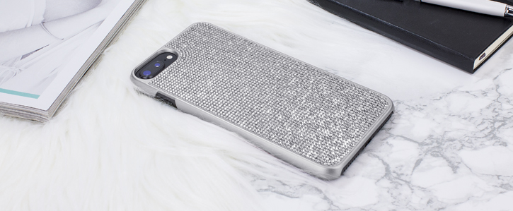 LoveCases Luxury Crystal iPhone 8 Plus / 7 Plus Case - Silver