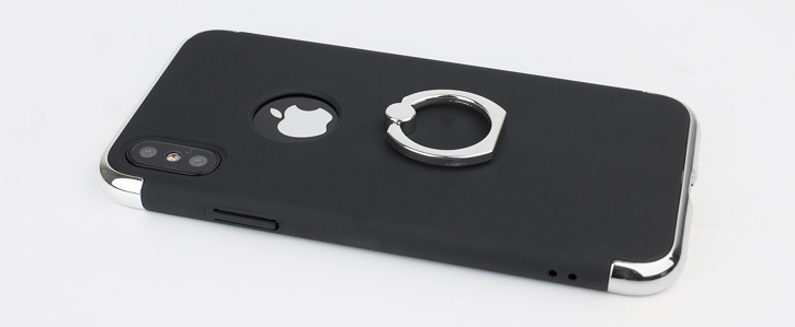 Olixar X-Ring iPhone X Finger Loop Case - Black