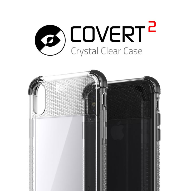 Coque iPhone X Ghostek Covert 2 – Transparent / Noir