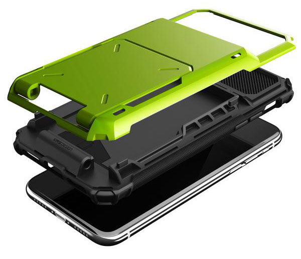 VRS-Design Damda Ordner iPhone X Fall - Lindgrün