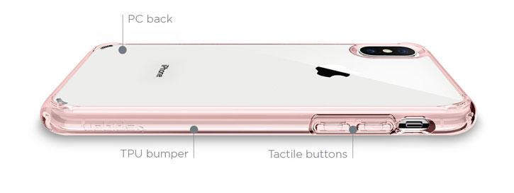 Spigen Ultra Hybrid iPhone X Case - Rose Crystal