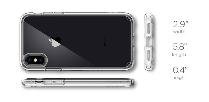 Spigen Ultra Hybrid iPhone X Case - Crystal Clear