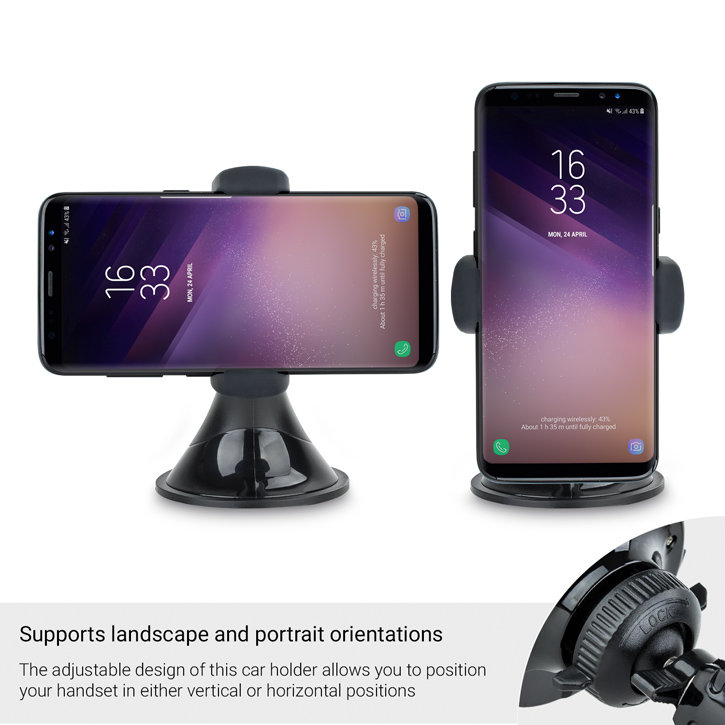 Universal Qi Wireless Charging Windscreen / Dash Car Holder