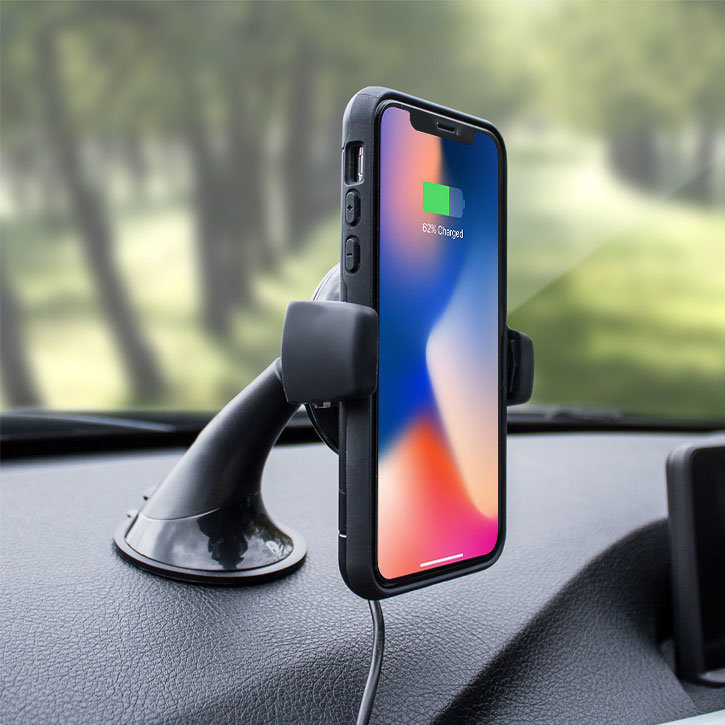 Cell Phone Holder for Car Phone Mount Cradle Moona Universal Telescope 10W QI Wireless Car Charger Compatible with iPhone Xs XR Xs MAX X 8 Samsung Galaxy S8 S9 S10 S10E S9/S10 Plus Note 10 9 LG G7 G8 
