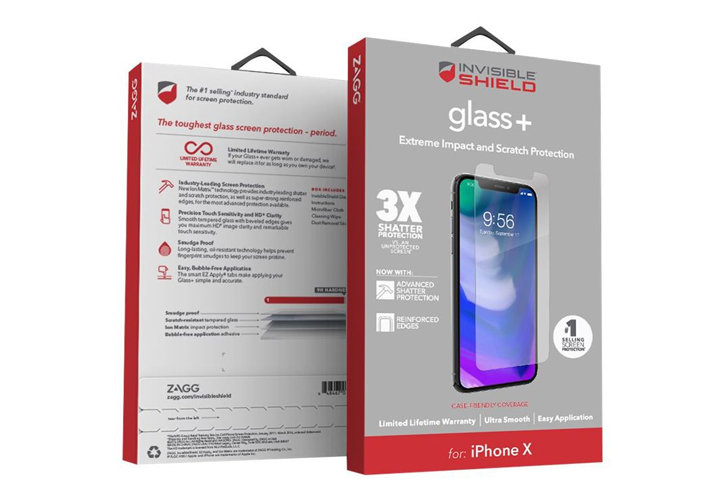 InvisibleShield iPhone X Glass+ Tempered Glass Skärmskydd