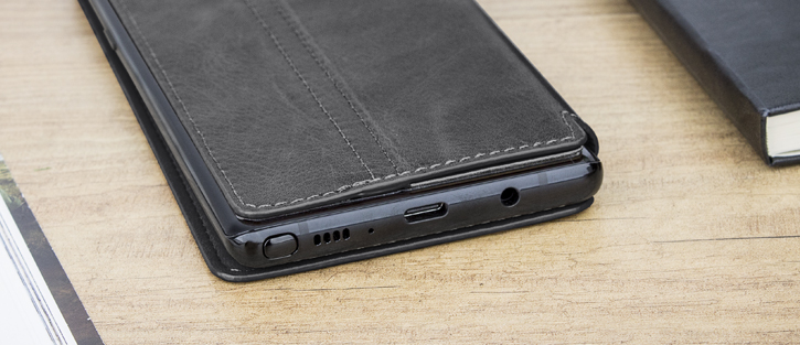Funda Samsung Galaxy Note 8 de cuero tipo cartera - Negra