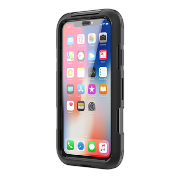 Coque iPhone X Griffin Survivor Extreme – Noir / Transparent vue sur touches