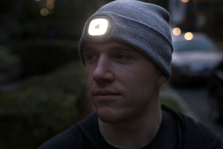 Echo Three Bright-i Beanie Hat with Rechargeable LED Headlamp Light