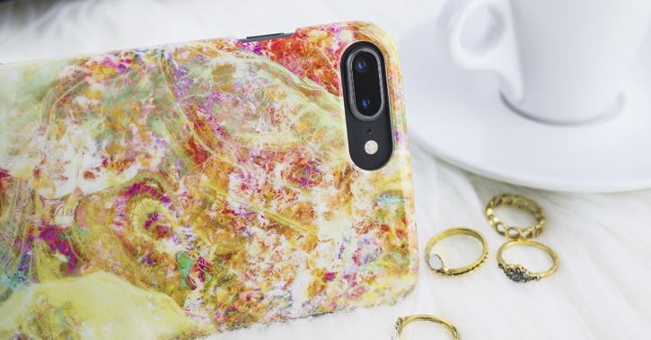 LoveCases Marble iPhone 8 Plus / 7 Plus Case - Opal Gem Yellow