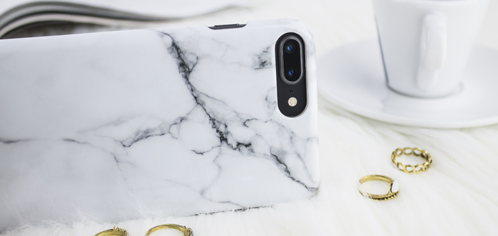 LoveCases Marble iPhone 8 Plus / 7 Plus Case - Classic White