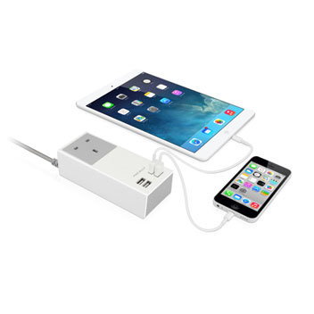 Macally UniStrip II UK 4-Port USB Wall Charger