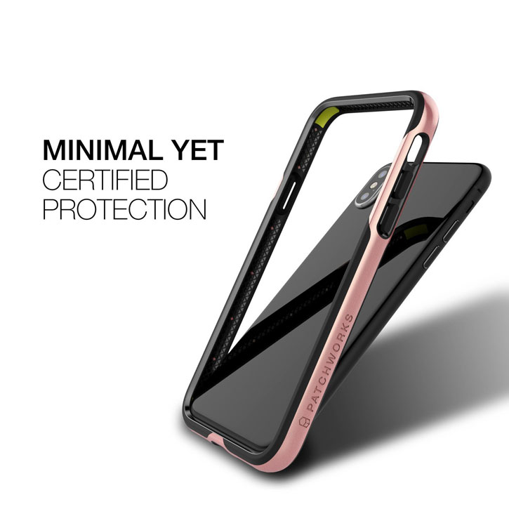 Patchworks Level Silhouette iPhone X Bumper Case Rose Gold